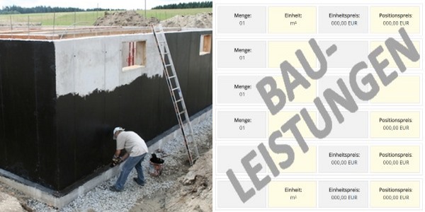 Keller abdichten: Muster-LV Texte und Preise im Detail