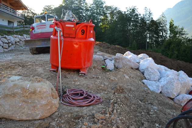 Bauwasseranschluss mit zwei Schlauchanschlüssen