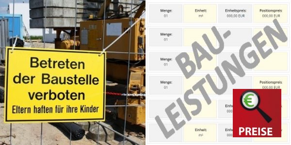 Leistungspositionen Detailpreise Baustelleneinrichtung