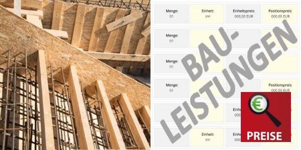 Betontreppen: Preise für Schalung, Beton und Bewehrung