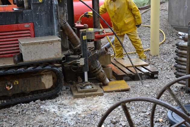 Bohrgerät Brunnenanlage für Wärmepumpe