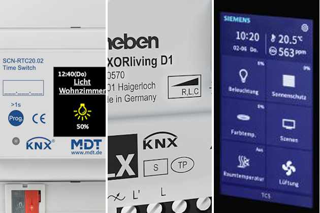 KNX System-Komponenten für Steckplätze in Elektro-Verteilerschrank