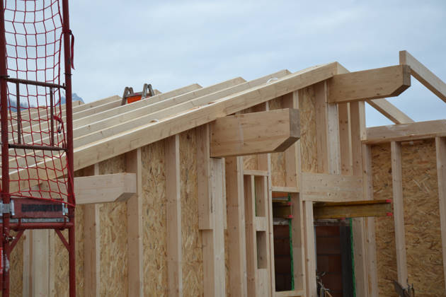 Dachstuhl Satteldach für EFH in Holzbauweise