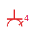 Symbol Elektroplanung: Vierfach-Steckdose