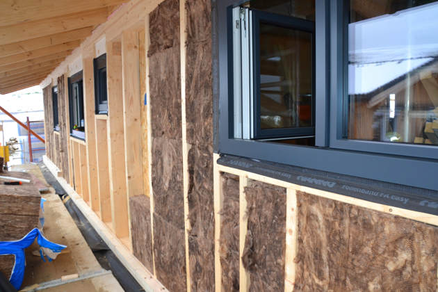 Dämmung für Außenwand in Holzbauweise