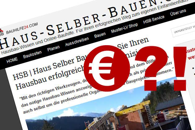 Preisgrundlage für alle auf Haus-Selber-Bauen.com angegebenen Hausbau-Kosten