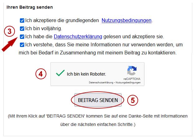 Anleitung HSB Gastbeitrag-Service: Beitrag senden