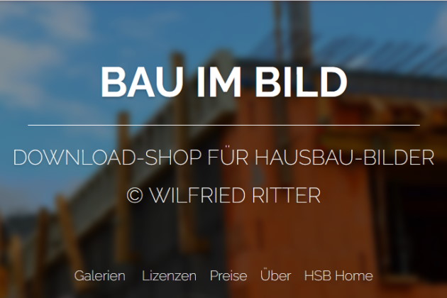 Bau im Bild. Download-Shop für Hausbau-Bilder