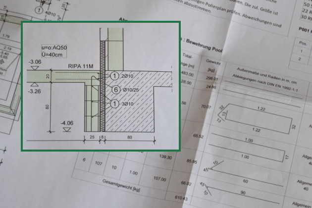 Bewehrungsplan für Fundamente