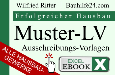 Muster-LV Excel-Vorlagen für alle Hausbau-Gewerke