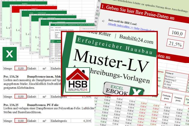 Vorstellung Excel Muster-LV für alle Gewerke. Speziell entwickelt für private EFH Bauherren