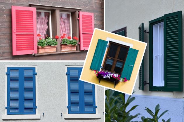 Fensterläden in verschiedene Farben und Ausführungen