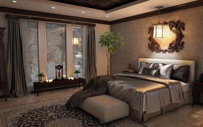 Im Schlafzimmer sollten harmonisierende Farben vorherrschen. Auf Anregende und stimulierende Nuancen wie Rot oder Pink gilt es auf Wänden und Möbeln besser zu verzichten. 
