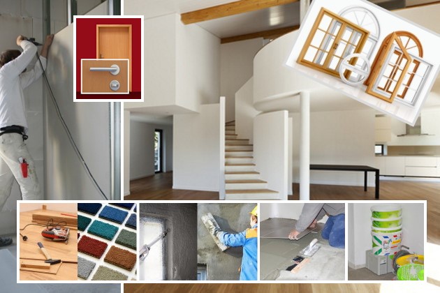 Ausbauarbeiten. Gewerke für den Hausausbau