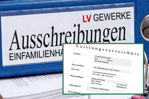 Bauausschreibung und Leistungsverzeichnis