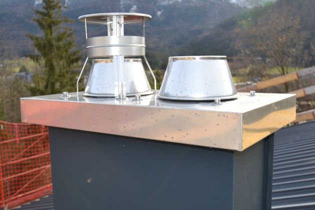 Pos. 08.02 Schornstein, zweizügig bis 14 cm Kaminkopf zweizügiger Schornstein