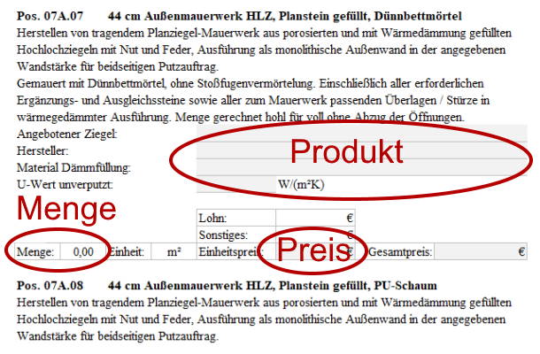 FAQ Leistungsverzeichnis