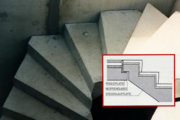 Geschoßtreppe als Betonfertigteiltreppe