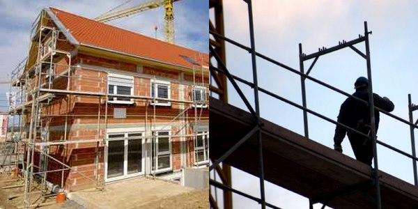 Haus verputzen - Fassadengerüst