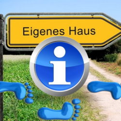 Wegweiser mit Aufschrift Eigenes Haus