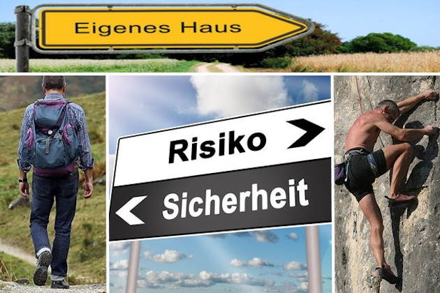 Vergleich Hausbau-Versicherungen: Sicherheit beim Wandern oder Risiko beim Klettern