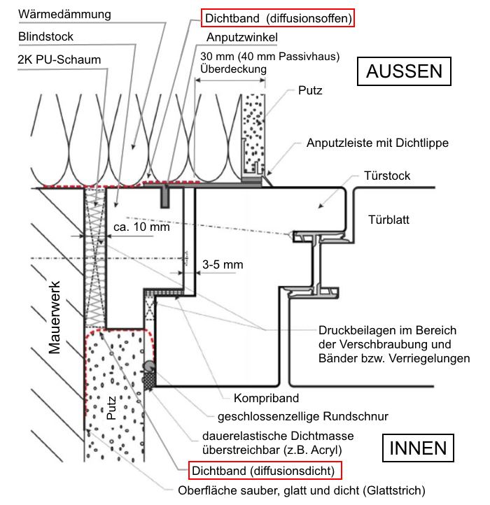 Detail Bauanschlussfuge