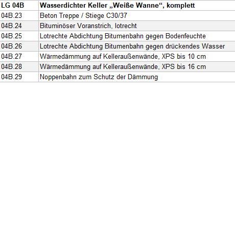 Muster-LV Baumeisterarbeiten