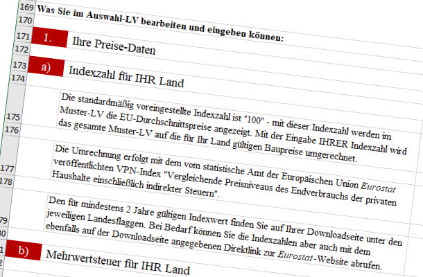 Excel-Arbeitsmappe Muster-LV