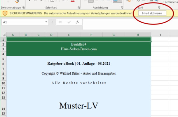 Excel-Datei aktivieren