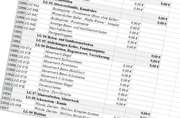 Excel-Arbeitsmappe Muster-LV