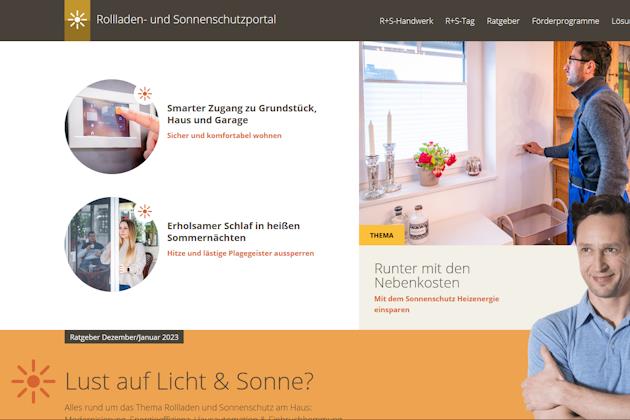 Rollladen- und Sonnenschutzportal Screenshot rollladen-sonnenschutz.de